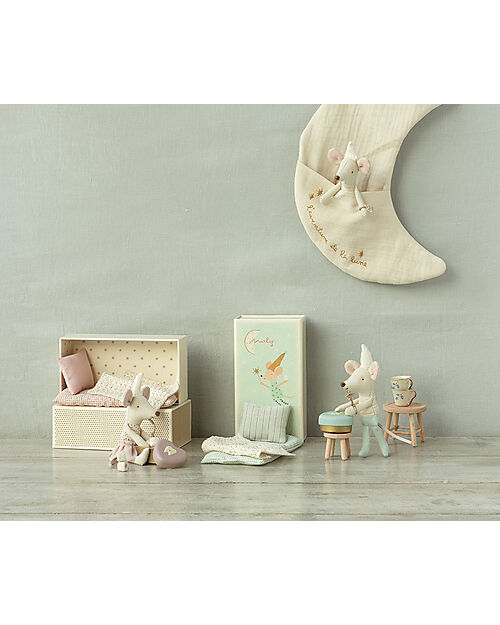 Maileg Topo Fatina dei Denti in Scatola di Fiammiferi - Fratellino - Azzurro - 11 cm
 Pupazzi