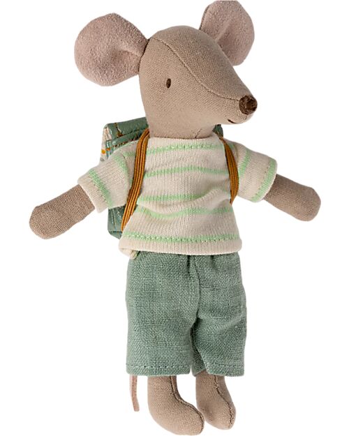 Maileg Topo Triciclo - Fratello Maggiore - Verde - Altezza 13 cm Pupazzi