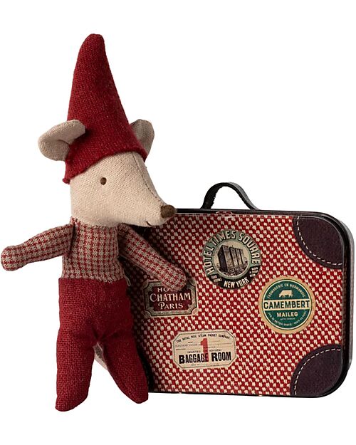 Maileg Topolino di Natale - Bebè in valigia Pupazzi