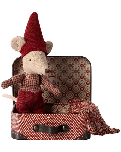 Maileg Topolino di Natale - Bebè in valigia Pupazzi
