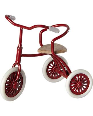 Maileg Triciclo per Topi - Rosso - 9 cm - con Scatola per Garage Pupazzi