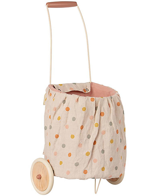 Maileg Trolley a Pois - Rosa - Altezza 56 cm Pupazzi