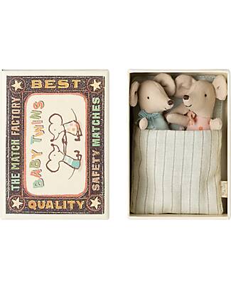 Maileg Twin Mice in Matchbox - Height 8 cm Puppets