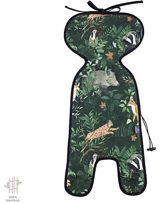Makaszka Materassino Traspirante per Seggiolino Auto 0-13kg - 100% Bambù Oeko-Tex - Woodland Accessori Seggiolini Auto