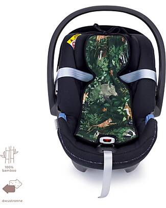 Makaszka Materassino Traspirante per Seggiolino Auto 0-13kg - 100% Bambù Oeko-Tex - Woodland Accessori Seggiolini Auto