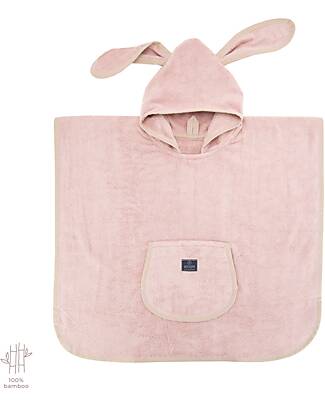 Makaszka Poncho con Cappuccio - Sepia Rose - 100% Bambù Oeko-tex Accappatoi e Asciugamani