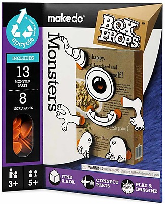 MakeDo Box Props Mostri, crea il tuo amico mostro con materiali di recupero Kit Fai Da Te