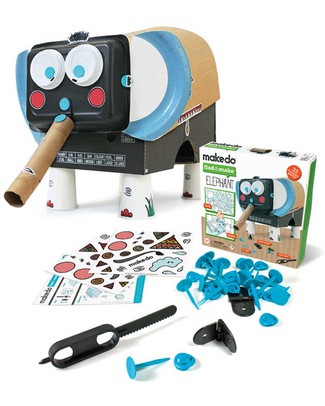 MakeDo Set di Costruzione Elefante (Strumenti riutilizzabili ad alto potenziale creativo!) Kit Fai Da Te