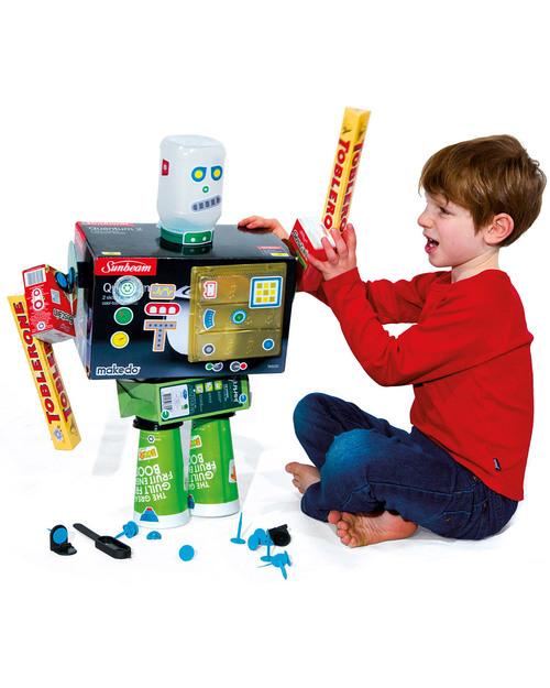 MakeDo Set di Costruzione -Robot (Strumenti riutilizzabili ad alto potenziale creativo!) Kit Fai Da Te