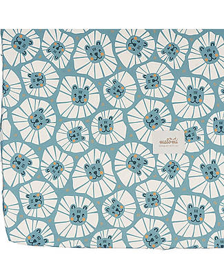 Malomi Kids Lenzuolo con Angoli - 140x70 cm - Denim Lions Lenzuola e Federe