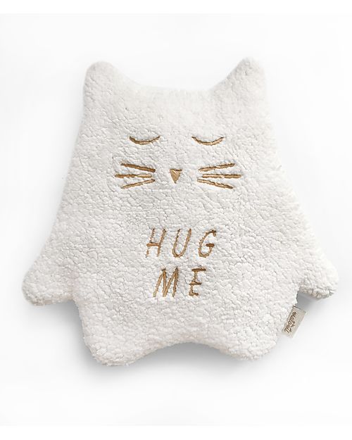 Malomi Kids Peluche Termico Gattino - Hug Me - Ecru - con Noccioli di Ciliegia Doudou
