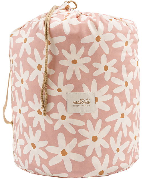 Malomi Kids Sacco a Pelo con Cuscino - Blush Daises - 100% Cotone Oeko-Tex - dai 2 ai 10 Anni Sacchi Nanna