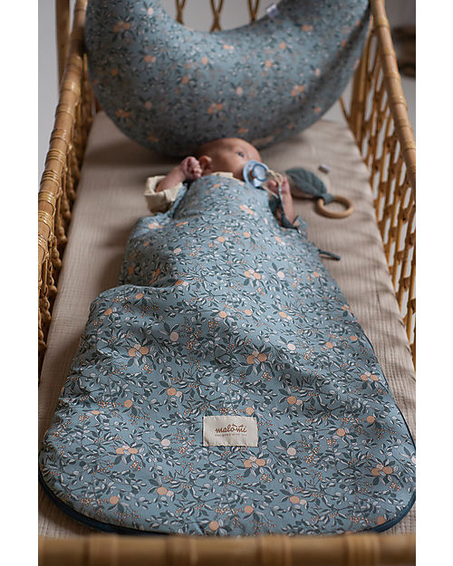 Malomi Kids Sacco Nanna 0-1 Anni - Apricot Petrol - TOG 2.5 - 100% Cotone Oeko-Tex - 85x50cm Sacchi Nanna