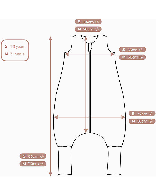 Malomi Kids Sacco Nanna con Piedini 1-3 Anni - Goose - TOG 2.5 - 100% Cotone Oeko-Tex - 86x47cm Sacchi Nanna