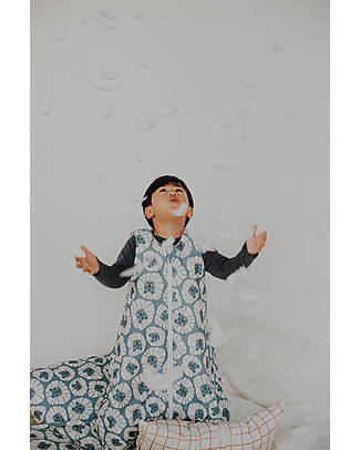Malomi Kids Sacco Nanna con Piedini 4-6 Anni - Denim Lions - TOG 2.5 - 100% Cotone Oeko-Tex - 110x56cm Sacchi Nanna