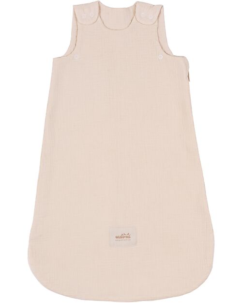 Malomi Kids Sacco Nanna Estivo 0-1 anni - Naturale - TOG 0.5 - 100% Mussola di Cotone Sacchi Nanna