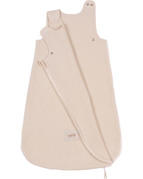 Malomi Kids Sacco Nanna Estivo 0-1 anni - Naturale - TOG 0.5 - 100% Mussola di Cotone Sacchi Nanna