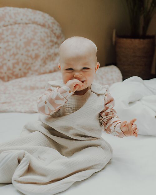 Malomi Kids Sacco Nanna Estivo 0-1 anni - Naturale - TOG 0.5 - 100% Mussola di Cotone Sacchi Nanna