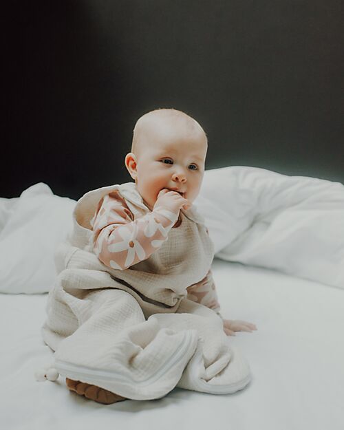 Malomi Kids Sacco Nanna Estivo 0-1 anni - Naturale - TOG 0.5 - 100% Mussola di Cotone Sacchi Nanna