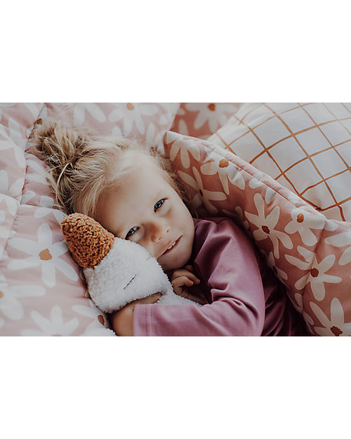 Malomi Kids Set Letto Cuscino e Trapunta L - Blush Daises - 100% Cotone - 135x110cm Set Copripiumino