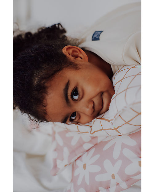 Malomi Kids Set Letto Cuscino e Trapunta L - Blush Daises - 100% Cotone - 135x110cm Set Copripiumino