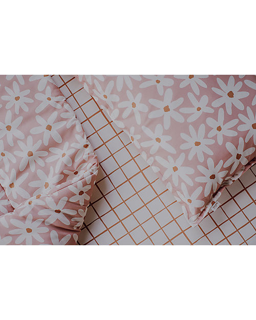 Malomi Kids Set Letto Cuscino e Trapunta XL - Blush Daises - 100% Cotone - 120x160cm Set Copripiumino