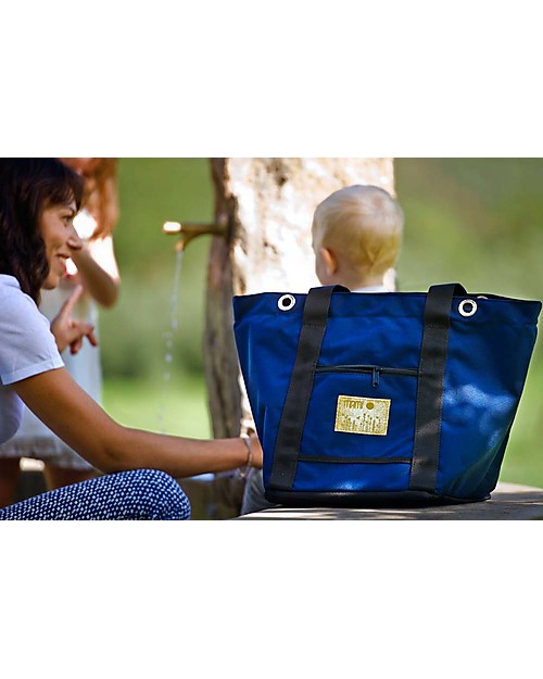 Mami Borsa Cambio Mami, Blu/Nero - Include materassino! Fatta in Italia! Borse Cambio