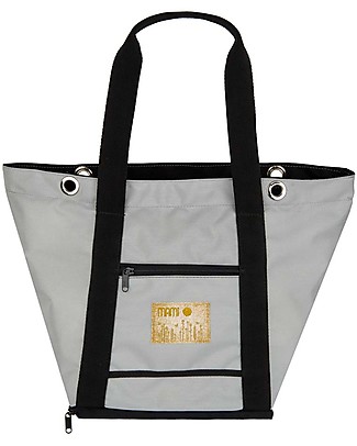 Mami Borsa Cambio Mami, Grigio Chiaro/Nero - Include materassino! Fatta in Italia! Borse Cambio e Accessori