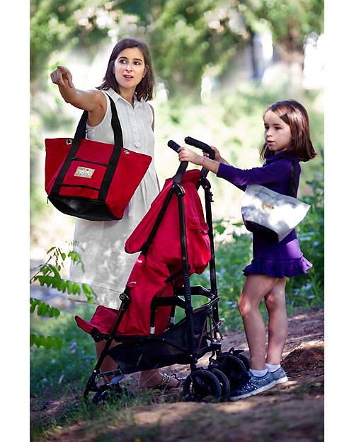 Mami Borsa Cambio Mami, Rosso/Nero - Include materassino! Prodotta in Italia! Borse Cambio