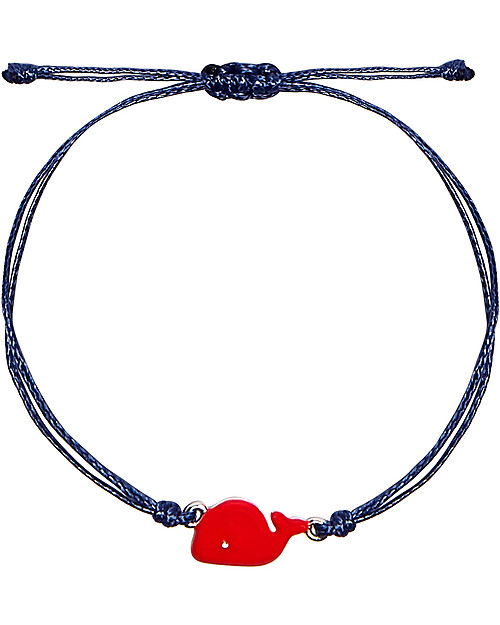 Mamijux Bracciale Bambini - Balena Rossa Smaltata Bracciali