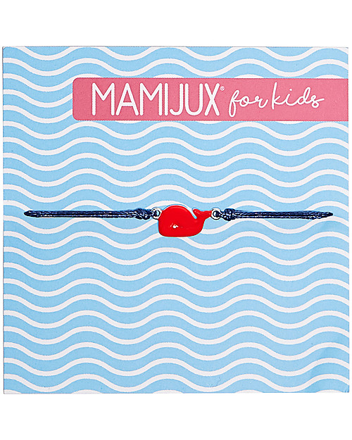 Mamijux Bracciale Bambini - Balena Rossa Smaltata Bracciali
