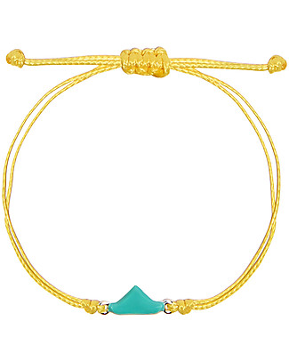 Mamijux Bracciale Bambini - Barchetta Verde Acqua Smaltata Bracciali