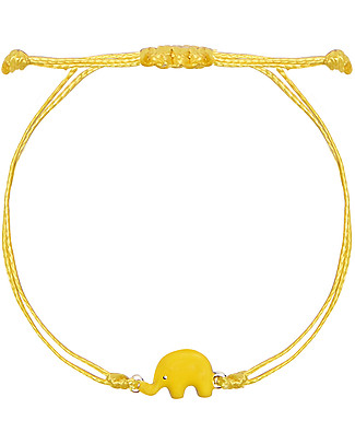Mamijux Bracciale Bambini - Elefante Giallo Smaltato Bracciali
