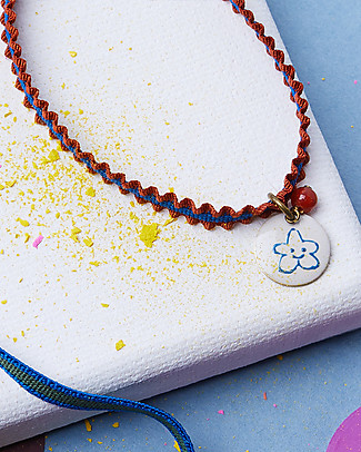 Mamijux Bracciale Dipinto a Mano - Stellina - Cordino Frisé Elasticizzato Bracciali