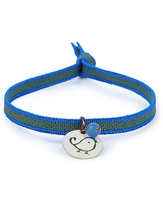 Mamijux Bracciale Dipinto a Mano - Uccellino - Cordino Elasticizzato Bracciali