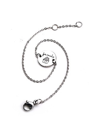 Mamijux Bracciale in Acciaio M'AMI TAG, "Family" - per una Persona Speciale! Bracciali