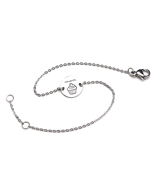 Mamijux Bracciale in Acciaio M'AMI TAG, "Mom" - per tutte le Mamme! Bracciali