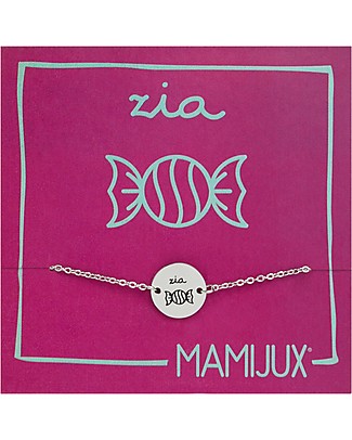 Mamijux Bracciale in Acciaio M'AMI TAG, "Zia" - per le Migliori Zie! Bracciali
