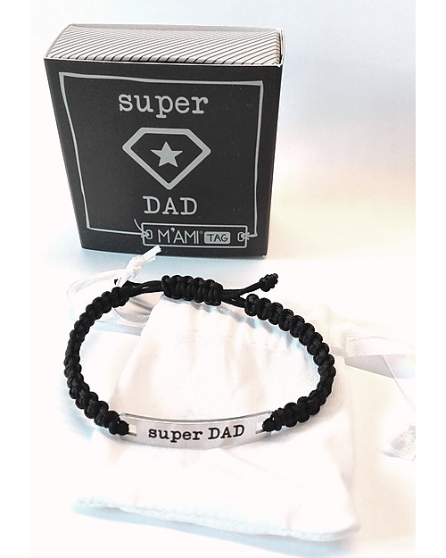 Mamijux Bracciale M’AMI Tag, Super DAD - Il regalo più dolce per il papà! Bracciali