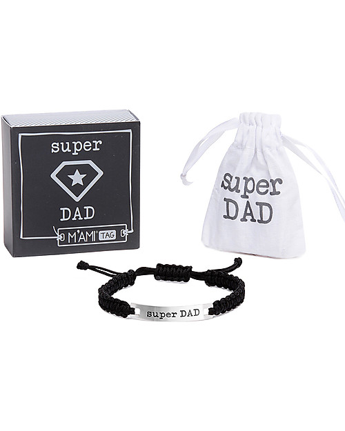 Mamijux Bracciale M’AMI Tag, Super DAD - Il regalo più dolce per il papà! Bracciali
