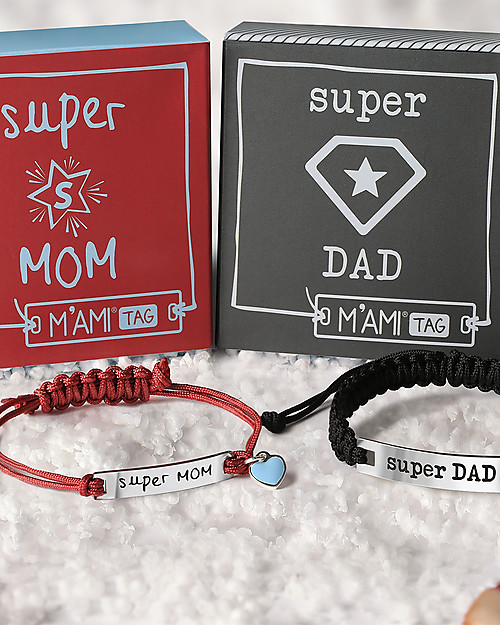 Mamijux Bracciale M’AMI Tag, Super DAD - Il regalo più dolce per il papà! Bracciali