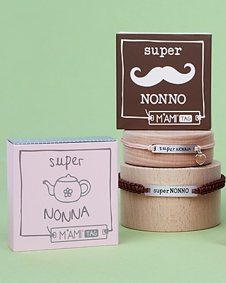 Mamijux Bracciale M’AMI Tag, Super Nonno - Il regalo più dolce per i nonni! Bracciali