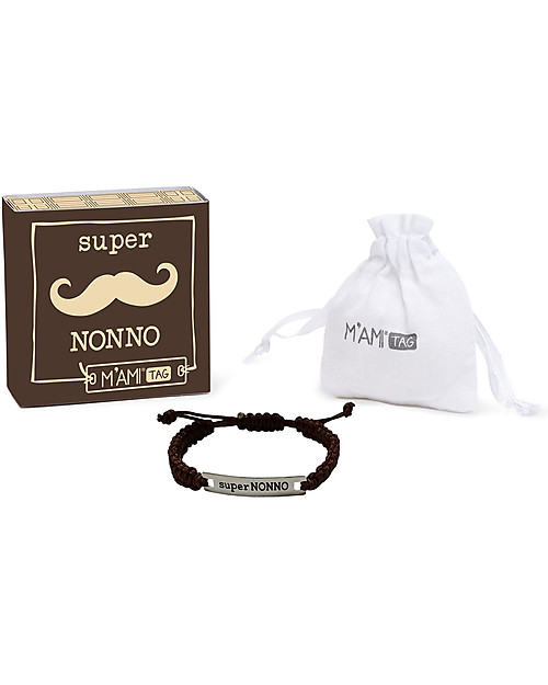 Mamijux Bracciale M’AMI Tag, Super Nonno - Il regalo più dolce per i nonni! Bracciali