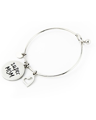 Mamijux Bracciale Rigido M’AMI Tag New, Super MOM - Splendido regalo per la mamma! Bracciali
