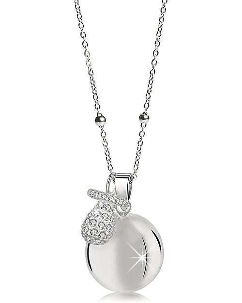 Mamijux Chiama Angeli Bola Messicana - Ciuccio con Cristalli Bianchi - Nichel Free Chiama Angeli