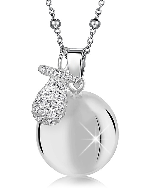 Mamijux Chiama Angeli Bola Messicana - Ciuccio con Cristalli Bianchi - Nichel Free Chiama Angeli