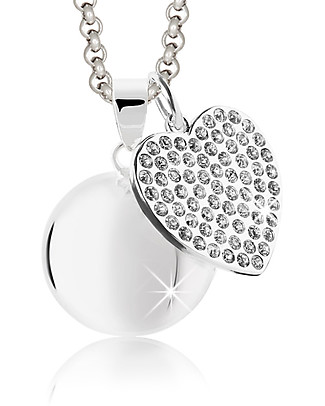 Mamijux Chiama Angeli Cuore con Cristalli - Senza Nichel - Elegante e dolcissimo Chiama Angeli