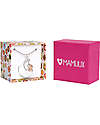 Mamijux Collana Chiama Angeli Piede Doppio Argento e Oro Rosa con Cristalli Chiama Angeli