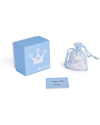 Mamijux Kit Bomboniera con Ciondolo, Azzurro - Perfetto per il battesimo Bracciali