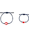Mamijux Set da 2 Bracciali Bambini e Mamme - Balena Rossa Smaltata Bracciali